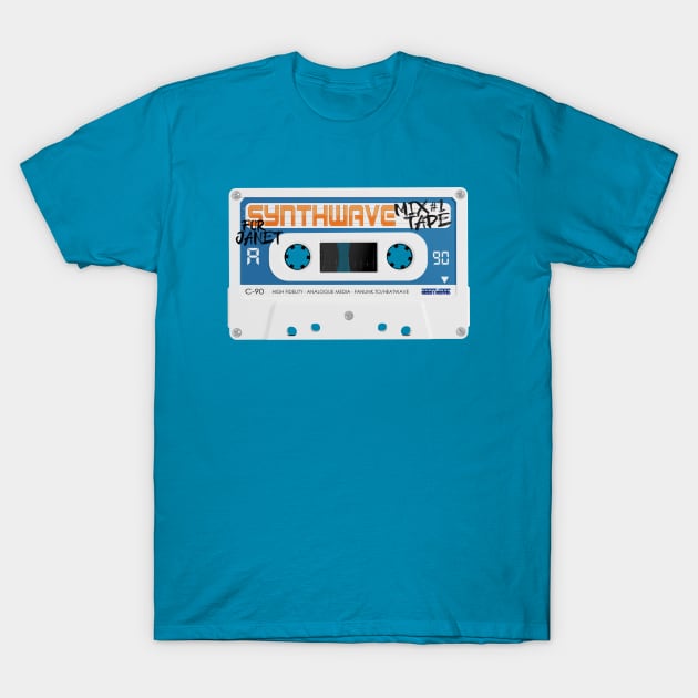 SYNTHWAVE MIXTAPE #1 (JANET) T-Shirt by RickTurner